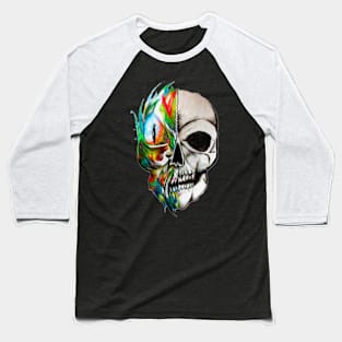 colorful skull Baseball T-Shirt